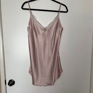 Silky Pink Slip with Lace Victoria’s Secret